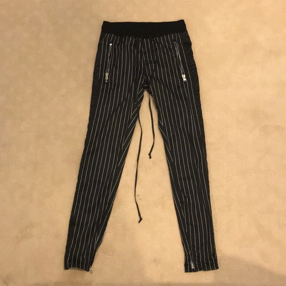 pinstripe track pants